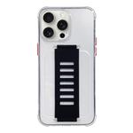 For iPhone 15 Pro Transparent Wristband Shockproof TPU Phone Case(Black)