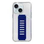 For iPhone 15 Transparent Wristband Shockproof TPU Phone Case(Blue)