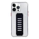 For iPhone 14 Pro Transparent Wristband Shockproof TPU Phone Case(Black)