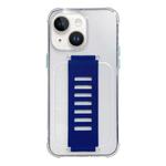 For iPhone 13 Transparent Wristband Shockproof TPU Phone Case(Blue)