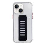 For iPhone 13 Transparent Wristband Shockproof TPU Phone Case(Black)