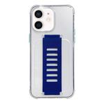 For iPhone 12 Transparent Wristband Shockproof TPU Phone Case(Blue)