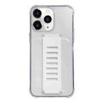 For iPhone 11 Pro Max Transparent Wristband Shockproof TPU Phone Case(white)