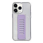 For iPhone 11 Pro Transparent Wristband Shockproof TPU Phone Case(Purple)