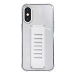 For iPhone X / XS Transparent Wristband Shockproof TPU Phone Case(white)