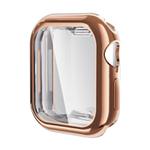 For Apple Watch Series 10 42mm ENKAY Hat-Prince Electroplated Soft TPU Case with Screen Film(Rose Gold)