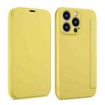 For iPhone 7 / 8 / SE 2022 Imitate Liquid Skin Feel Leather Phone Case with Card Slots(Yellow)