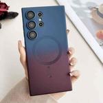 For Samsung Galaxy S25 Ultra 5G Liquid TPU Silicone Gradient MagSafe Phone Case(Blue Red Gradient)
