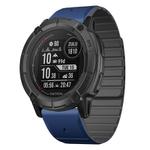 For Garmin Instinct 2X Dual Color Magnetic Quick Release 26mm Silicone Watch Band(Dark Blue+Black)