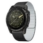 For Garmin Tactix 7 / Tactix DELTA Dual Color Magnetic Quick Release 26mm Silicone Watch Band(Black+Gray)