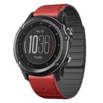 For Garmin Fenix 3 / Fenix 3 HR Dual Color Magnetic Quick Release 26mm Silicone Watch Band(Red+Black)