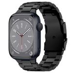 For Apple Watch Series 8 41mm Three Beads Titanium Alloy Metal Watch Band(Black)