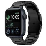 For Apple Watch SE 2022 40mm Three Beads Titanium Alloy Metal Watch Band(Black)