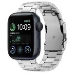 For Apple Watch SE 2022 44mm Three Beads Titanium Alloy Metal Watch Band(Silver)