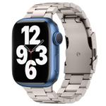 For Apple Watch Series 7 41mm Three Beads Titanium Alloy Metal Watch Band(Titanium Color)