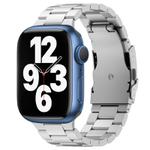 For Apple Watch Series 7 41mm Three Beads Titanium Alloy Metal Watch Band(Silver)