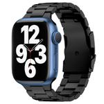 For Apple Watch Series 7 45mm Three Beads Titanium Alloy Metal Watch Band(Black)