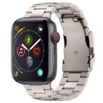 For Apple Watch Series 4 44mm Three Beads Titanium Alloy Metal Watch Band(Titanium Color)