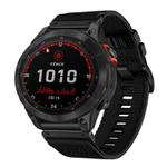 For Garmin Fenix 7 Solar Nylon Canvas Quick Release 22mm Watch Band(Black)