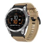 For Garmin EPIX Gen 2 / EPIX Pro Gen 2 Nylon Canvas Quick Release 22mm Watch Band(Khaki)