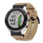 For Garmin Approach S62 Nylon Canvas Quick Release 22mm Watch Band(Khaki)