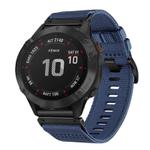 For Garmin Fenix 6 GPS / 6 Pro GPS Nylon Canvas Quick Release 22mm Watch Band(Blue)