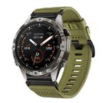 For Garmin MARQ Gen 2 Nylon Canvas Quick Release 22mm Watch Band(Army Green)