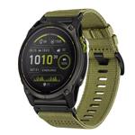 For Garmin Enduro 3 Nylon Canvas Quick Release 26mm Watch Band(Army Green)