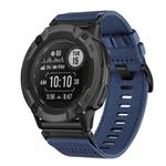 For Garmin Instinct 2X Nylon Canvas Quick Release 26mm Watch Band(Blue)