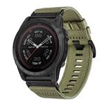 For Garmin Tactix 7 / Tactix DELTA Nylon Canvas Quick Release 26mm Watch Band(Olive Green)