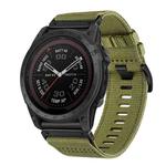 For Garmin Tactix 7 / Tactix DELTA Nylon Canvas Quick Release 26mm Watch Band(Army Green)