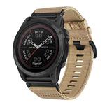 For Garmin Tactix 7 / Tactix DELTA Nylon Canvas Quick Release 26mm Watch Band(Khaki)