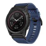 For Garmin Tactix 7 / Tactix DELTA Nylon Canvas Quick Release 26mm Watch Band(Blue)