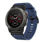 For Garmin Fenix 5X / 5X Puls Nylon Canvas Quick Release 26mm Watch Band(Blue)