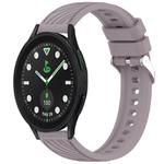 For Samsung Galaxy Watch5 Pro Golf Edition Stripe Texture Silicone 20mm Watch Band(Roland Purple)