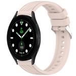 For Samsung Galaxy Watch5 Golf Edition Stripe Texture Silicone 20mm Watch Band(Pink)