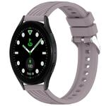 For Samsung Galaxy Watch5 Golf Edition Stripe Texture Silicone 20mm Watch Band(Roland Purple)