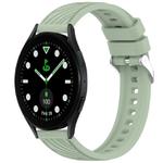 For Samsung Galaxy Watch5 Golf Edition Stripe Texture Silicone 20mm Watch Band(Light Green)