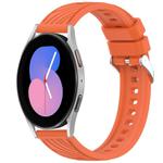 For Samsung Galaxy Watch 5  40mm Stripe Texture Silicone 20mm Watch Band(Orange)