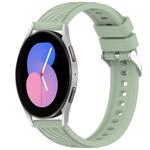 For Samsung Galaxy Watch 5  40mm Stripe Texture Silicone 20mm Watch Band(Light Green)