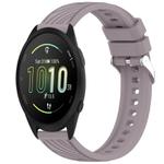 For Garmin Forerunner 165 Music Stripe Texture Silicone 20mm Watch Band(Roland Purple)