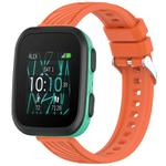 For Garmin Bounce Stripe Texture Silicone 20mm Watch Band(Orange)