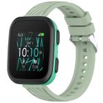 For Garmin Bounce Stripe Texture Silicone 20mm Watch Band(Light Green)