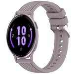 For Garmin Active 5 Stripe Texture Silicone 20mm Watch Band(Roland Purple)