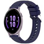 For Garmin Active 5 Stripe Texture Silicone 20mm Watch Band(Midnight Blue)