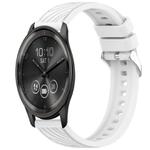 For Garmin VivoMove Trend Stripe Texture Silicone 20mm Watch Band(White)