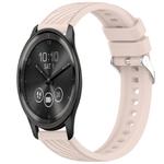 For Garmin VivoMove Trend Stripe Texture Silicone 20mm Watch Band(Pink)