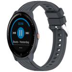 For Garmin Vivoactive 3 Music Stripe Texture Silicone 20mm Watch Band(Dark Gray)