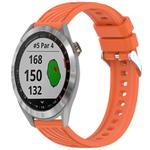 For Garmin Approach S40 Stripe Texture Silicone 20mm Watch Band(Orange)