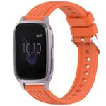 For Garmin Venu SQ Stripe Texture Silicone 20mm Watch Band(Orange)